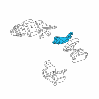 OEM 2007 Toyota Sequoia Front Mount Bracket Diagram - 12315-50090