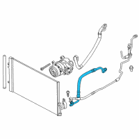 OEM 2018 BMW X4 Pressure Hose, Compressor-Condenser Diagram - 64-53-9-382-727