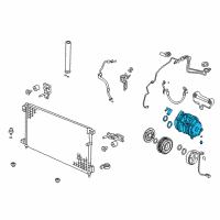 OEM 2005 Honda Accord Compressor Diagram - 38810-RCA-A01