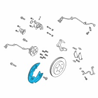 OEM 2021 Lincoln Navigator Splash Shield Diagram - JL1Z-2C028-B