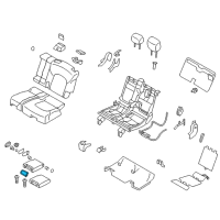 OEM 2018 Nissan Armada Cup Holder Assembly Diagram - 88741-1LK3D