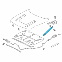 OEM 2019 Nissan Titan XD Stay Assy-Hood Diagram - 65470-EZ00A