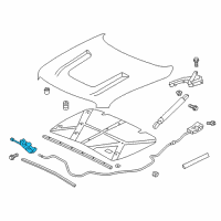 OEM 2020 Nissan Titan Male Assy-Hood Lock Diagram - 65601-EZ41C