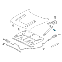 OEM 2015 Nissan NV3500 Stud-Ball, Gas Stay Diagram - 90456-ZP40A