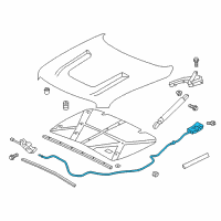 OEM Nissan Cable Hood Lock Diagram - 65621-EZ00B