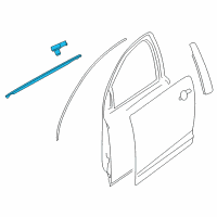 OEM Chevrolet SS Molding, Front Side Door Window Belt Outer Reveal Diagram - 92277513