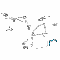 OEM 2003 Kia Optima Door Key Sub Set, Left Diagram - 819703CB10