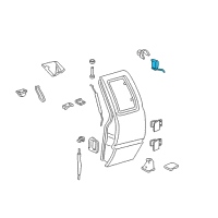 OEM Oldsmobile Rear Side Door Latch Assembly *Marked Print Diagram - 15768705