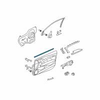 OEM Honda Accord Weatherstrip, R. FR. Door (Inner) Diagram - 72335-TE0-A01