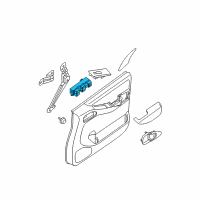 OEM 2006 Nissan Frontier Switch Assy-Power Window, Assist Diagram - 25411-EA002