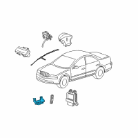 OEM 2004 Lincoln LS Side Sensor Diagram - 6W4Z-14B345-BB