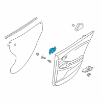 OEM 2022 Hyundai Veloster N Rear Door Inside Handle Assembly, Right Diagram - 83620-J3000-MPP