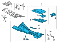 OEM Cadillac Cup Holder Diagram - 85119492