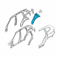 OEM 2019 BMW X4 Wheel Arch Outer Rear Left Diagram - 41-00-7-493-981