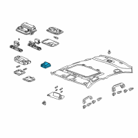 OEM Honda Crosstour Switch Assy., Sunroof & Map Light *NH686L* (QP LIGHT WARM GRAY) Diagram - 35830-SWA-A53ZE