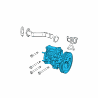 OEM 2008 Dodge Caliber Engine Cooling Water Pump Diagram - 4884784AC