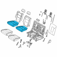 OEM 2017 Dodge Durango Seat Cushion Foam Diagram - 68158387AA