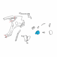 OEM Honda Accord Crosstour Adapter Assy., Fuel Filler Lid Diagram - 74480-TP6-A01