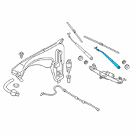 OEM 2020 BMW X3 Left Wiper Arm Diagram - 51-13-8-492-674