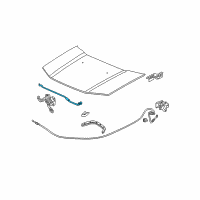 OEM 2014 Honda Pilot Stay, Hood Opener Diagram - 74145-SZA-A00