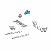 OEM 2002 Ford Thunderbird Front Mount Bracket Diagram - XW4Z-6031-BA