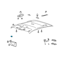 OEM Ford Ranger Visor Bracket Diagram - KB3Z-2104132-AA