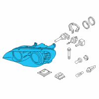 OEM 2013 BMW X6 Composite Headlamp Left Diagram - 63-11-7-287-017