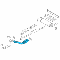 OEM 2015 Nissan Rogue Exhaust Tube Assembly Connect, Front Diagram - 20018-4BA4A