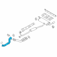 OEM 2016 Nissan Rogue Exhaust Tube Front Diagram - 20010-4BA4A