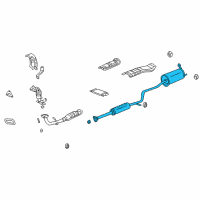 OEM 2005 Honda Insight Muffler Set, Exhuast Diagram - 18030-S3Y-J00