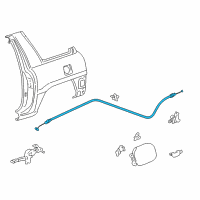 OEM 1997 Toyota RAV4 Cable Sub-Assy, Fuel Lid Lock Control Diagram - 77035-42040