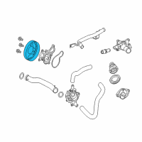 OEM 2013 Acura ILX Pulley, Water Pump Diagram - 19224-RW0-003