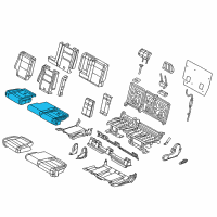 OEM 2015 Dodge Durango Seat Cushion Foam Diagram - 68101092AA