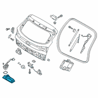 OEM 2020 Hyundai Tucson Outside Handle & Lock Assembly-Trunk Lid Diagram - 81260-D3510