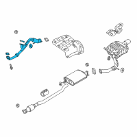 OEM 2017 Kia Sorento Front Muffler Assembly Diagram - 28610C6100