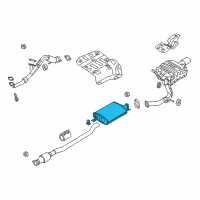 OEM 2019 Kia Sorento Center Muffler Assembly Diagram - 28650C6110