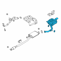 OEM 2019 Kia Sorento Rear Muffler Assembly Diagram - 28710C6210