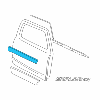 OEM 2001 Ford Explorer Sport Body Side Molding Diagram - 3L2Z-9820878-BAPTM