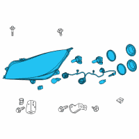 OEM 2017 Buick Regal Composite Headlamp Diagram - 13409902