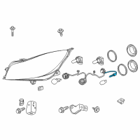 OEM Buick Cover-Headlamp Bulb Access Diagram - 13297812