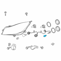 OEM 2008 Saturn Outlook Marker Lamp Bulb Diagram - 10351681