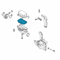 OEM 2015 Hyundai Veloster Air Cleaner Filter Diagram - 28113-1R100