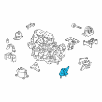 OEM 2017 Honda Accord Rubber Assy., Transmission Mounting (Lower) Diagram - 50850-T3W-J01