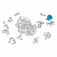 OEM 2017 Honda Accord Rubber Assy., RR. Engine Mounting Diagram - 50810-T3V-A01