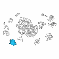 OEM 2015 Honda Accord Rubber Assy., FR. Engine Mounting Diagram - 50830-T3V-A01