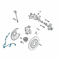 OEM 2017 Hyundai Tucson Sensor Assembly-Abs Real Wheel , RH Diagram - 95681-D3210