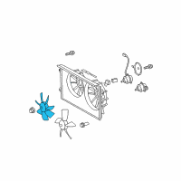 OEM Scion Fan Blade Diagram - 16361-22051