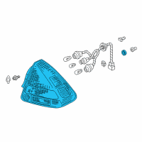 OEM 2002 Honda Insight Lamp Unit, R. Tail Diagram - 33501-S3Y-A01