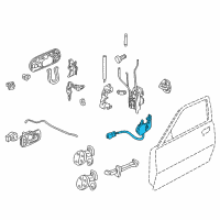OEM Honda Actuator Assembly, Left Front Door Lock Diagram - 72155-S03-J11