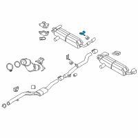 OEM 2019 BMW 530i Rear Silencer Bracket, Front Diagram - 18-30-8-635-586